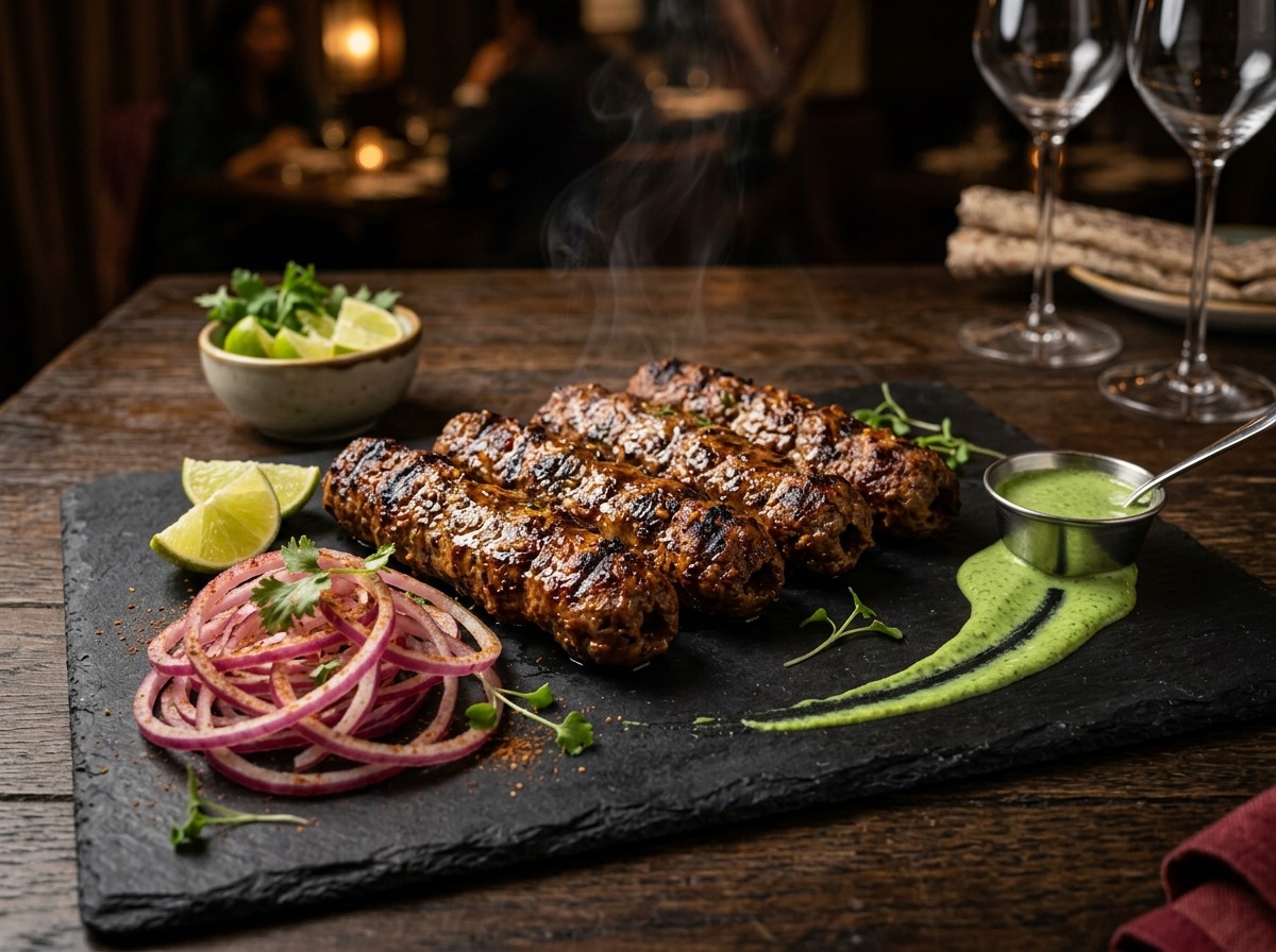 Mutton Seekh Kebab (4 Skewers)